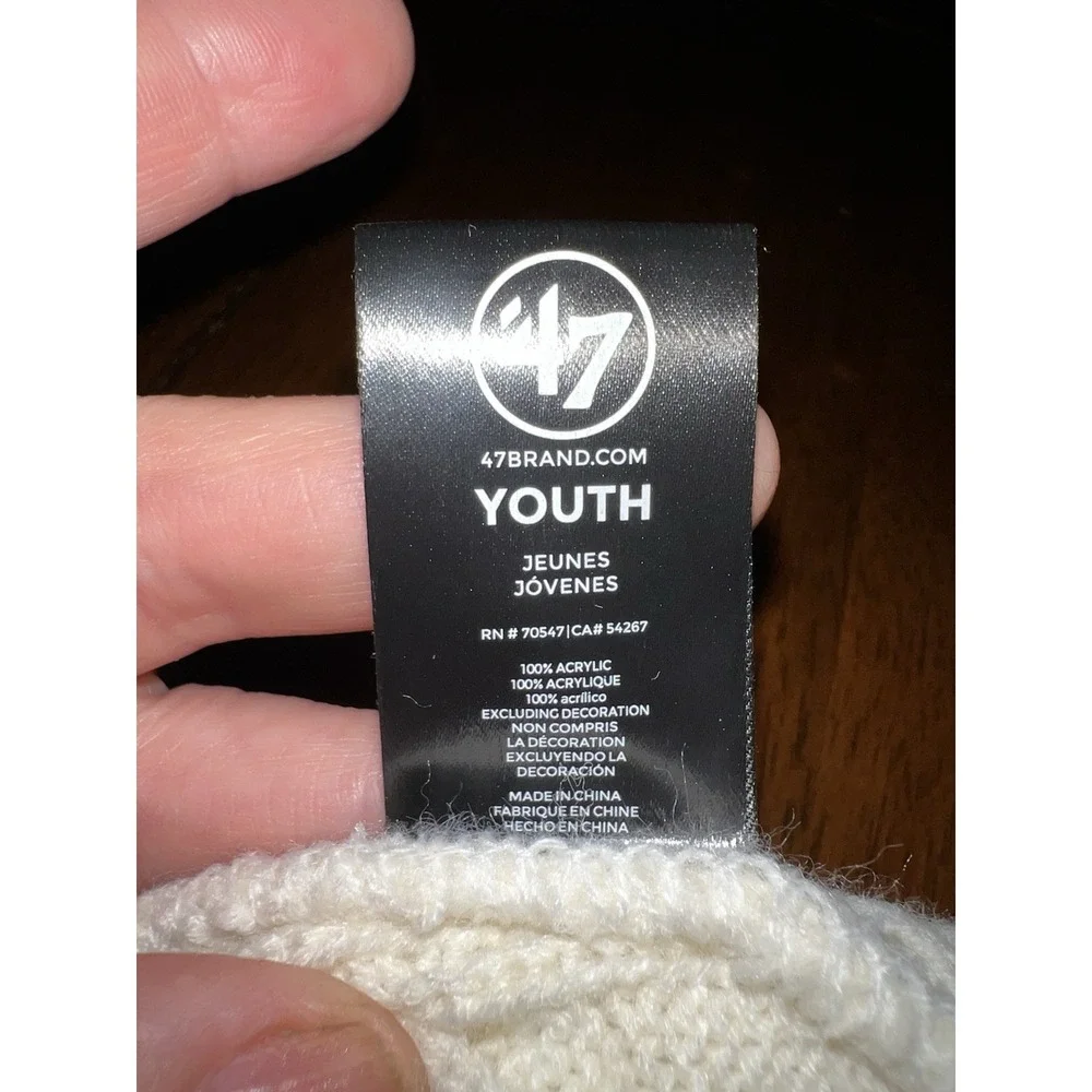 Cleveland‎ Browns Youth 47 Brand Brownie Elf Striped Cuffed Knit Beanie Hat